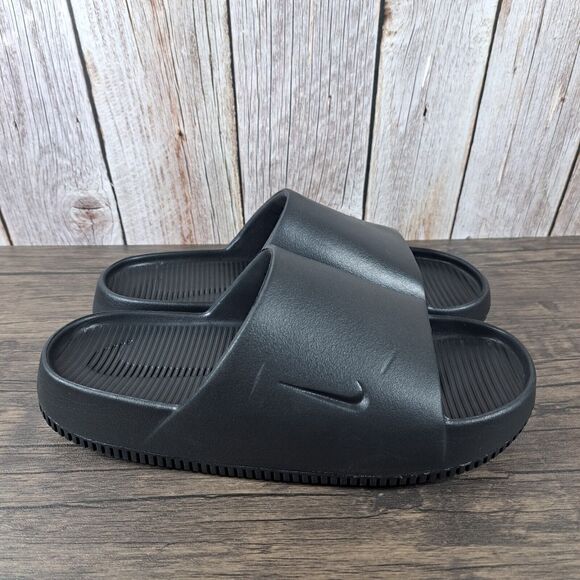 Nike Calm Slide Slip Ons Women's Sz 9 Men's Sz 8 Black (VGC) - Picture 3 of 7